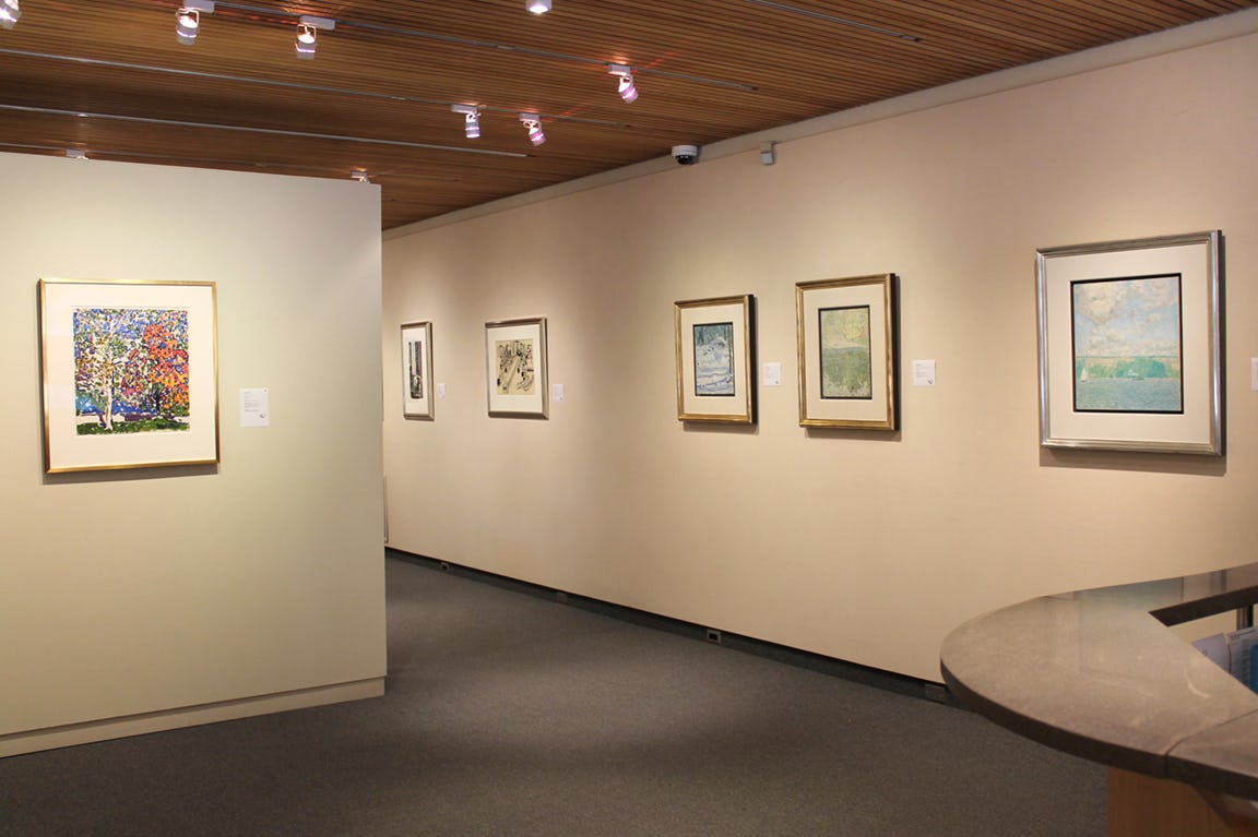 Installation of the exhibition <i>New York</i> from the Estate of David Milne, 2016. Mira Godard Gallery exclusively represents the Estate of David Milne