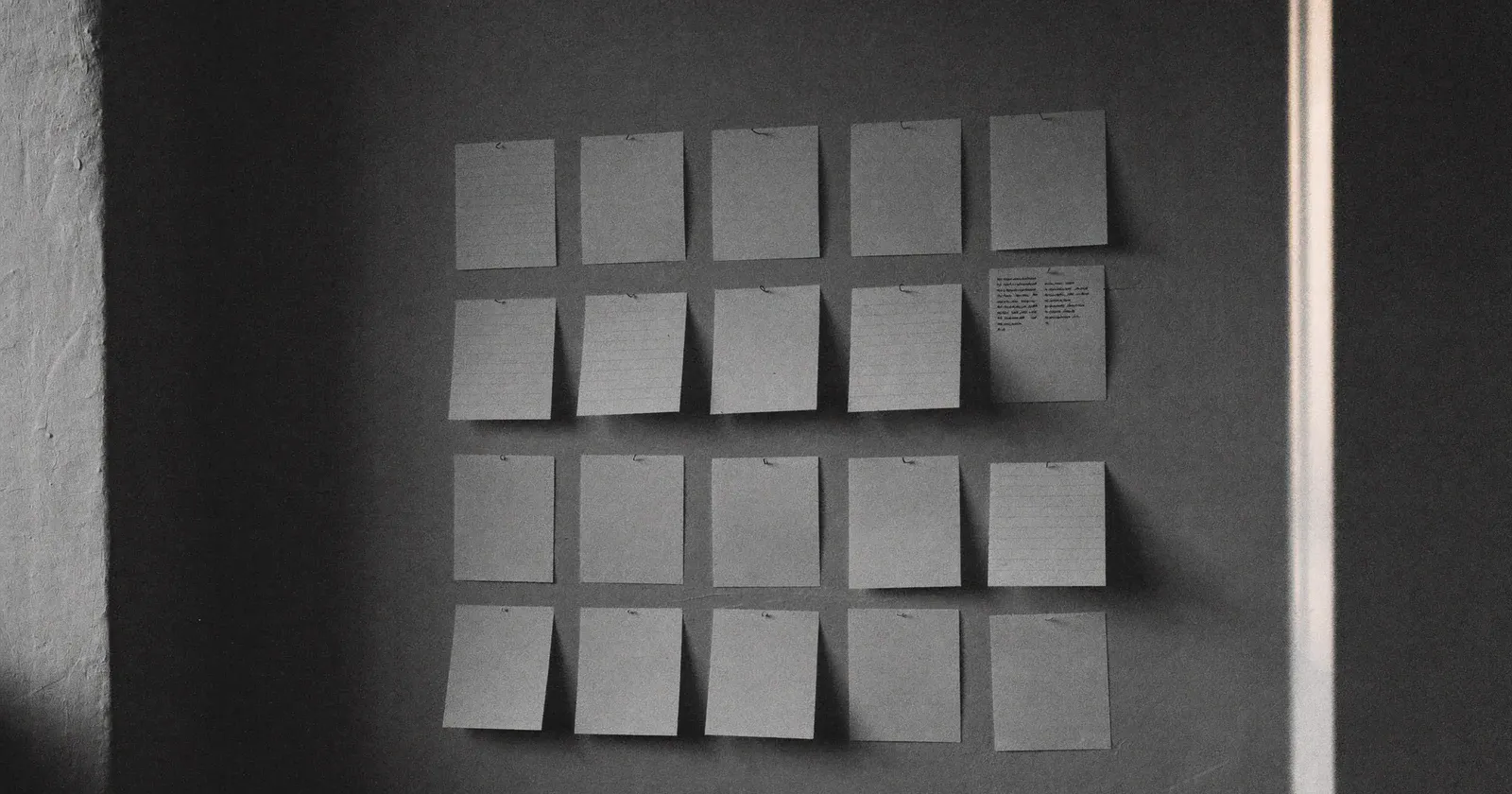 A thirteen-week wall calendar, cash flow forecast, contemplative black and white