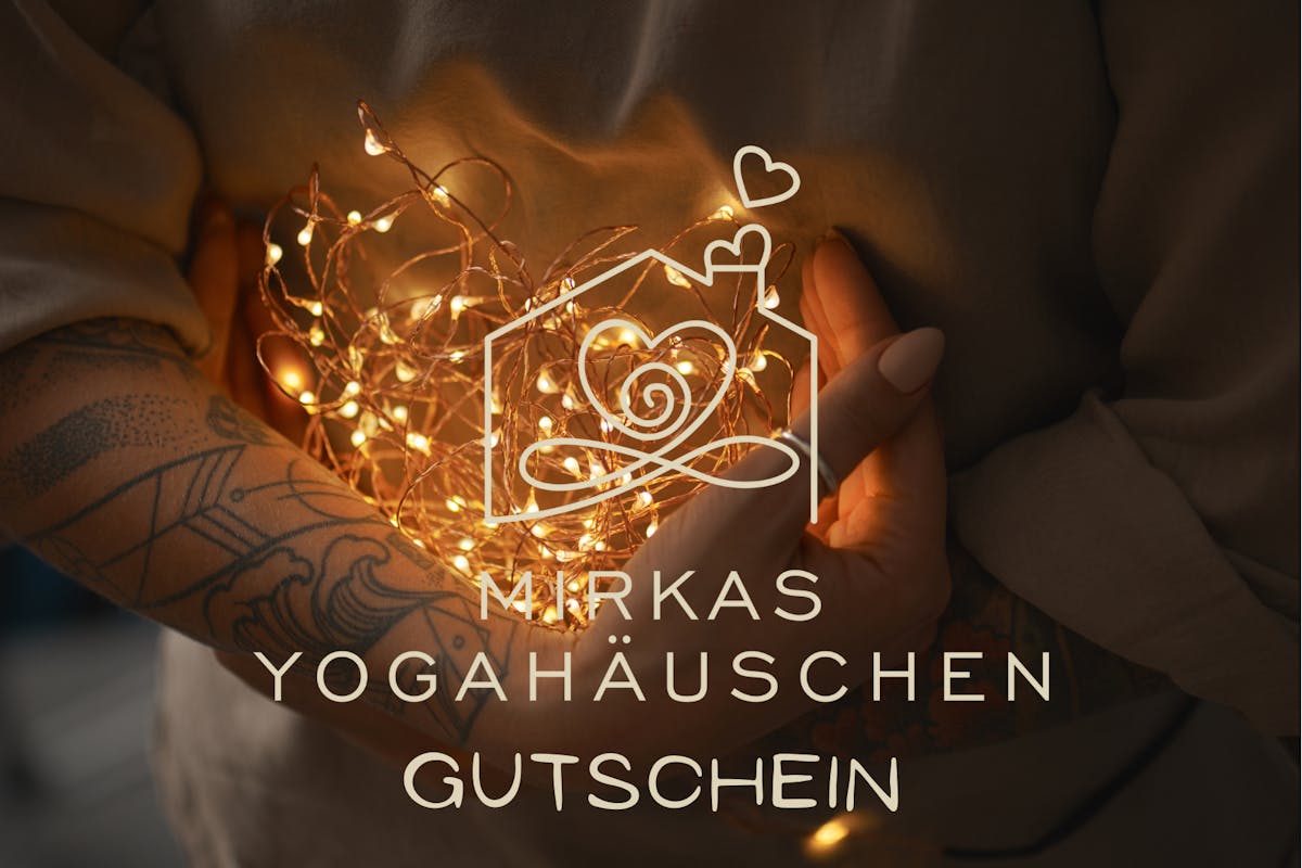 Lichterkette, Logo Mirkas Yogahäuschen