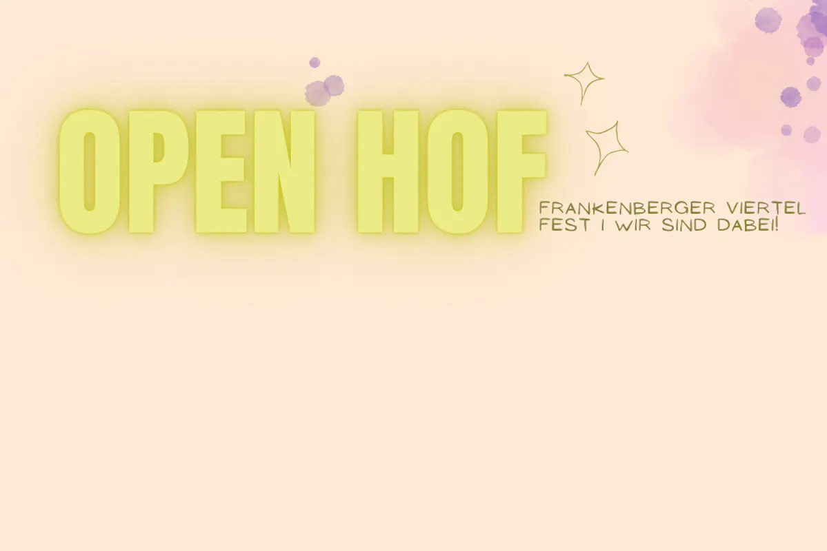 Flyer mit Veranstaltungstitel: Open Hof