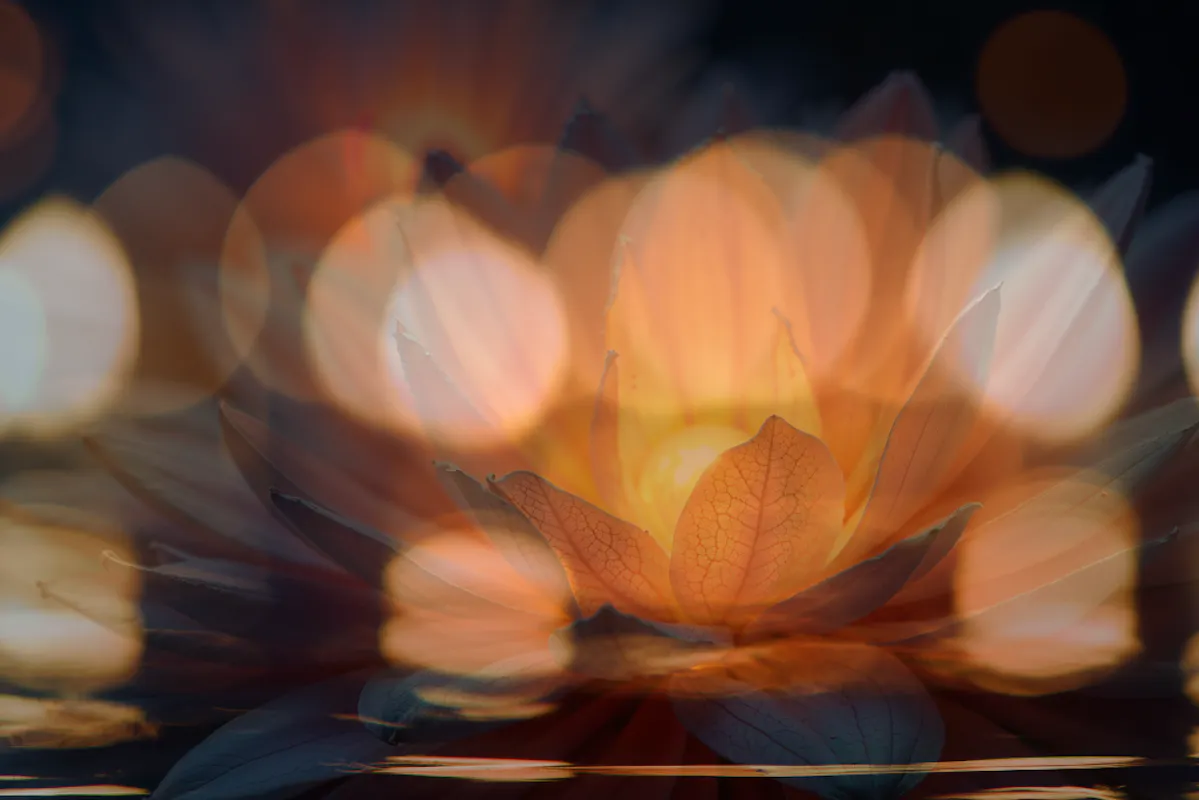 Leuchtendes Lotuslicht.