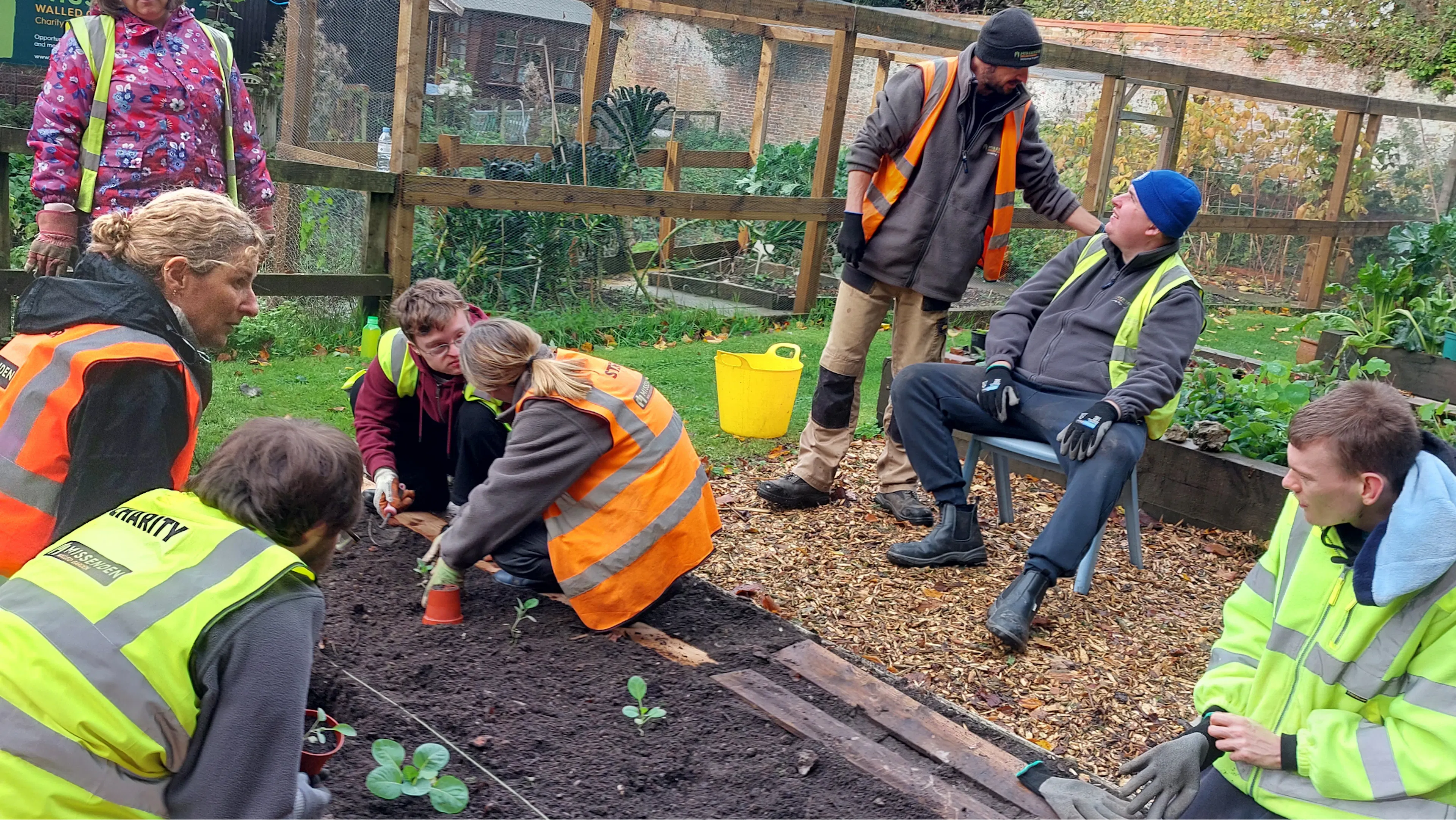 Planting in our vegetable garden