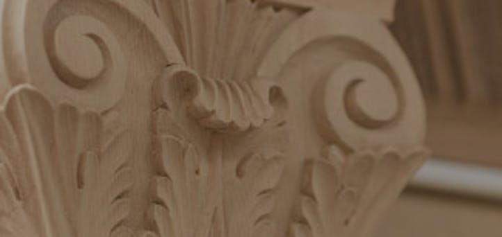 Detailed wood work showing integrate design. 