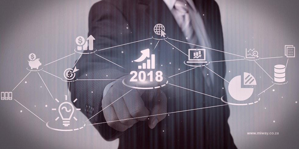 Graphic on screen showing icons