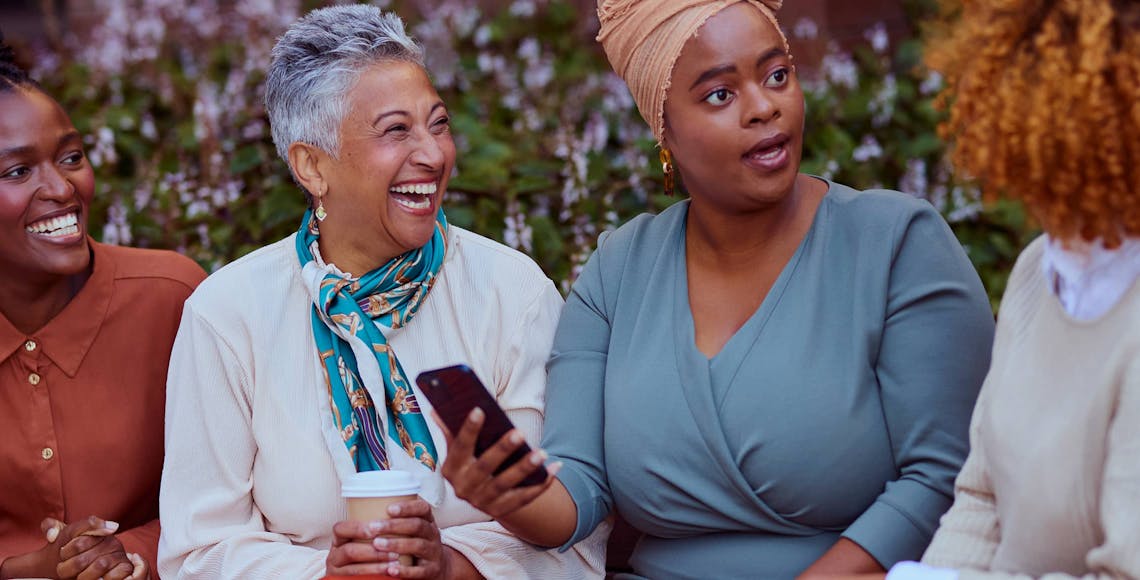 Group of women having a good conversation