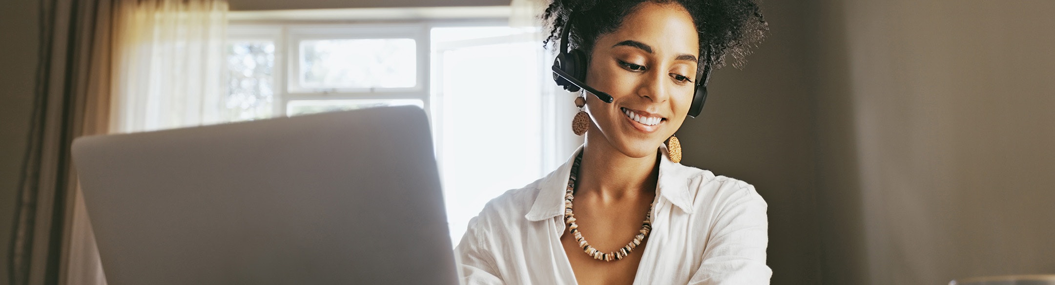 woman working at desk