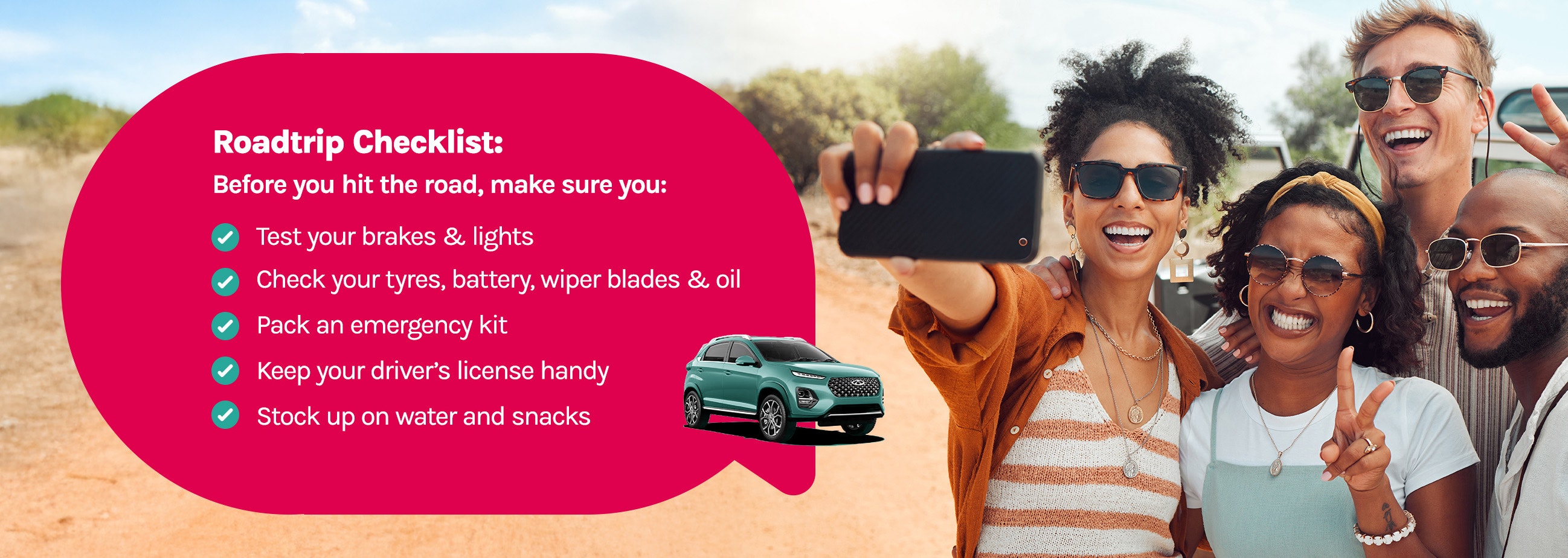 happy group taking a selfie