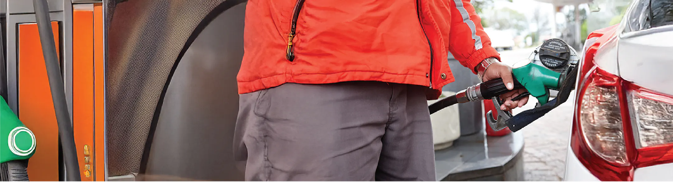 Fuel attendant pumping fuel