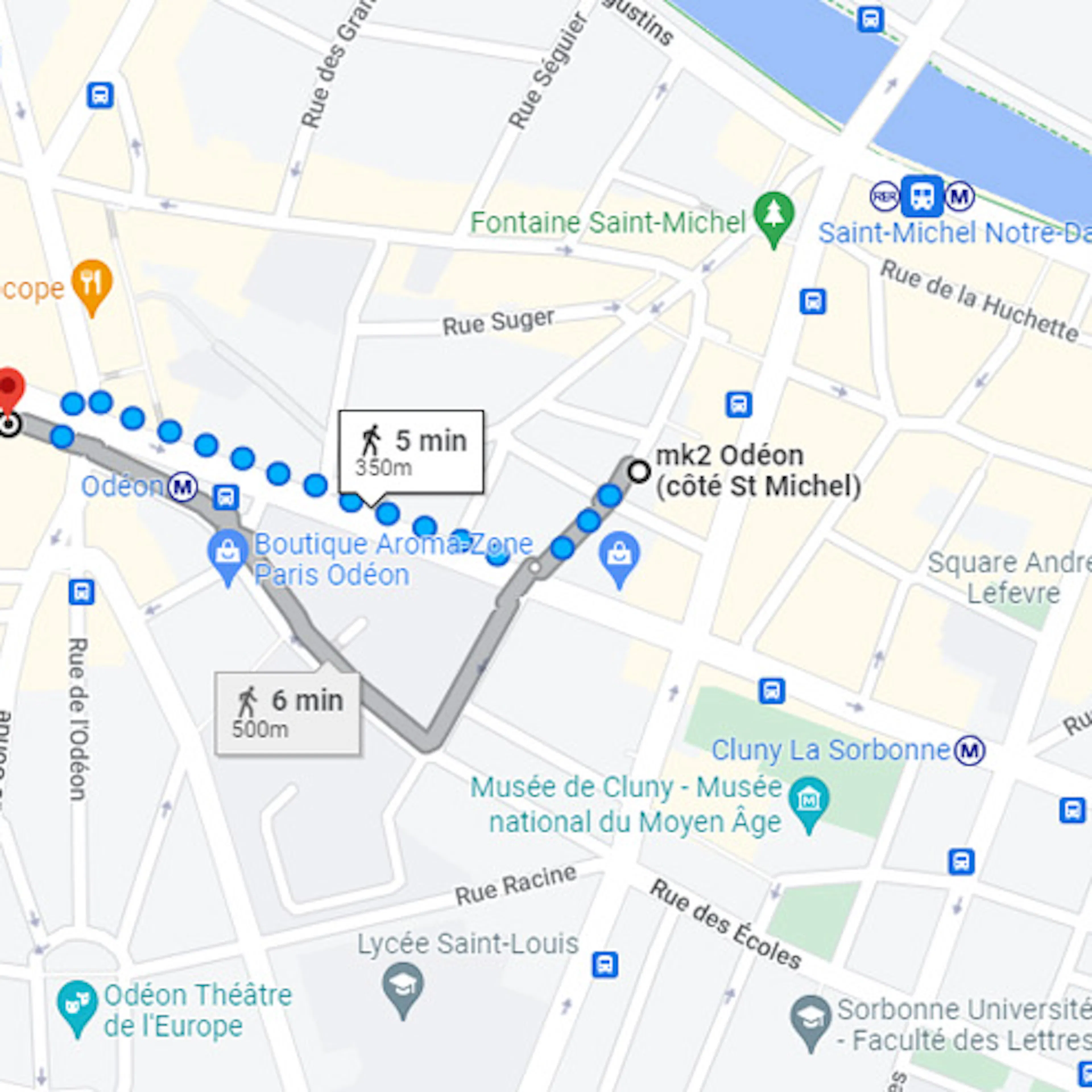 Carte d'accès au complexe de cinéma odéon st-germain / st-michel