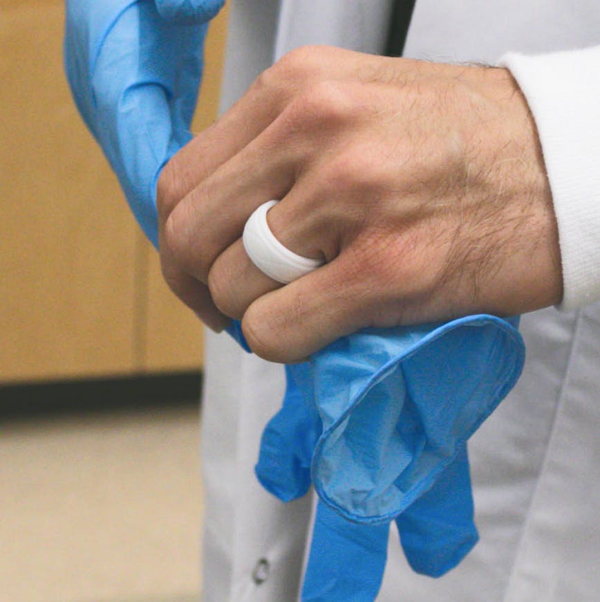 Doctor wearing an enso ring