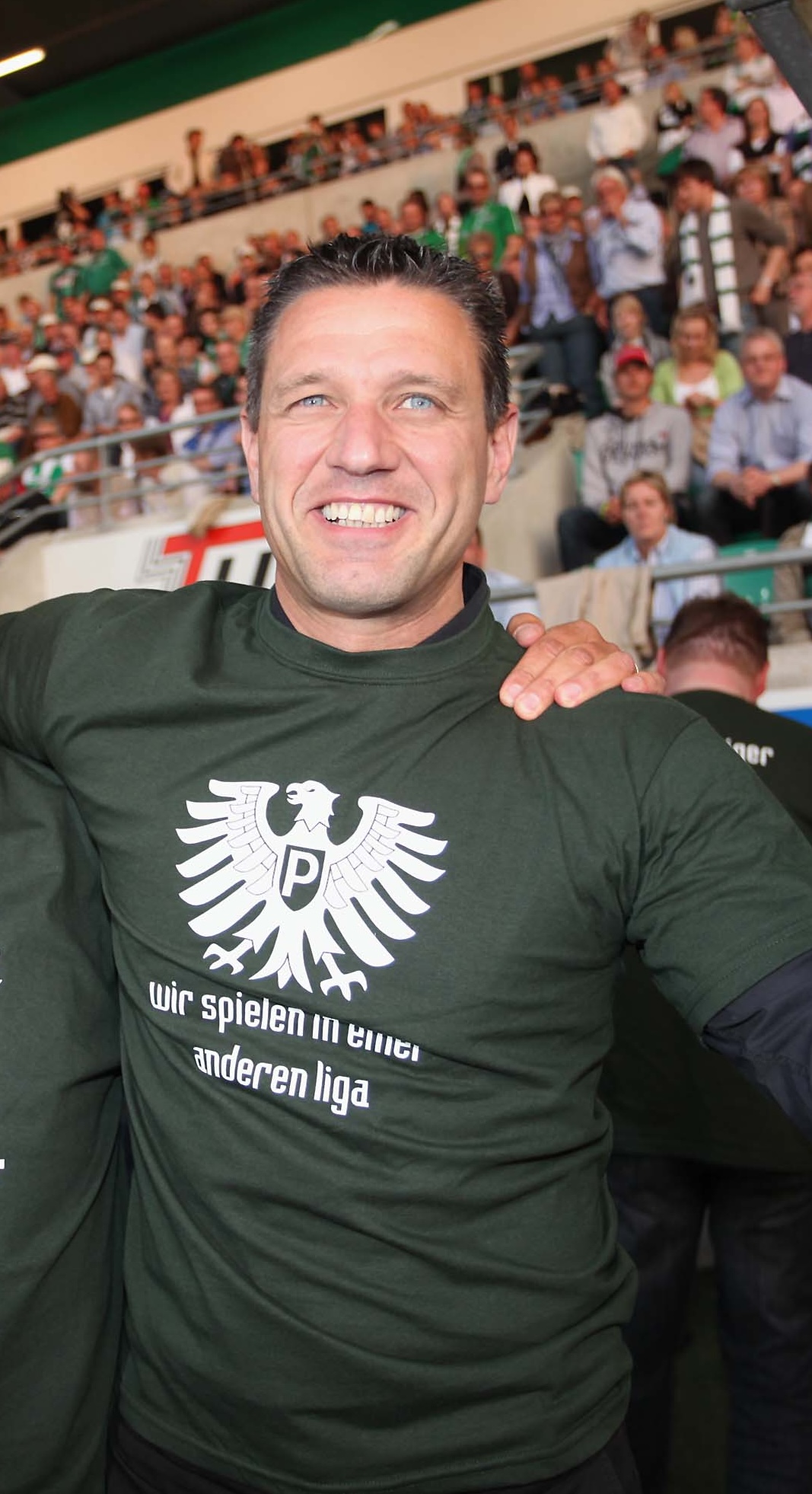 Marco de Angelis als Präsident von Preußen Münster im Stadion