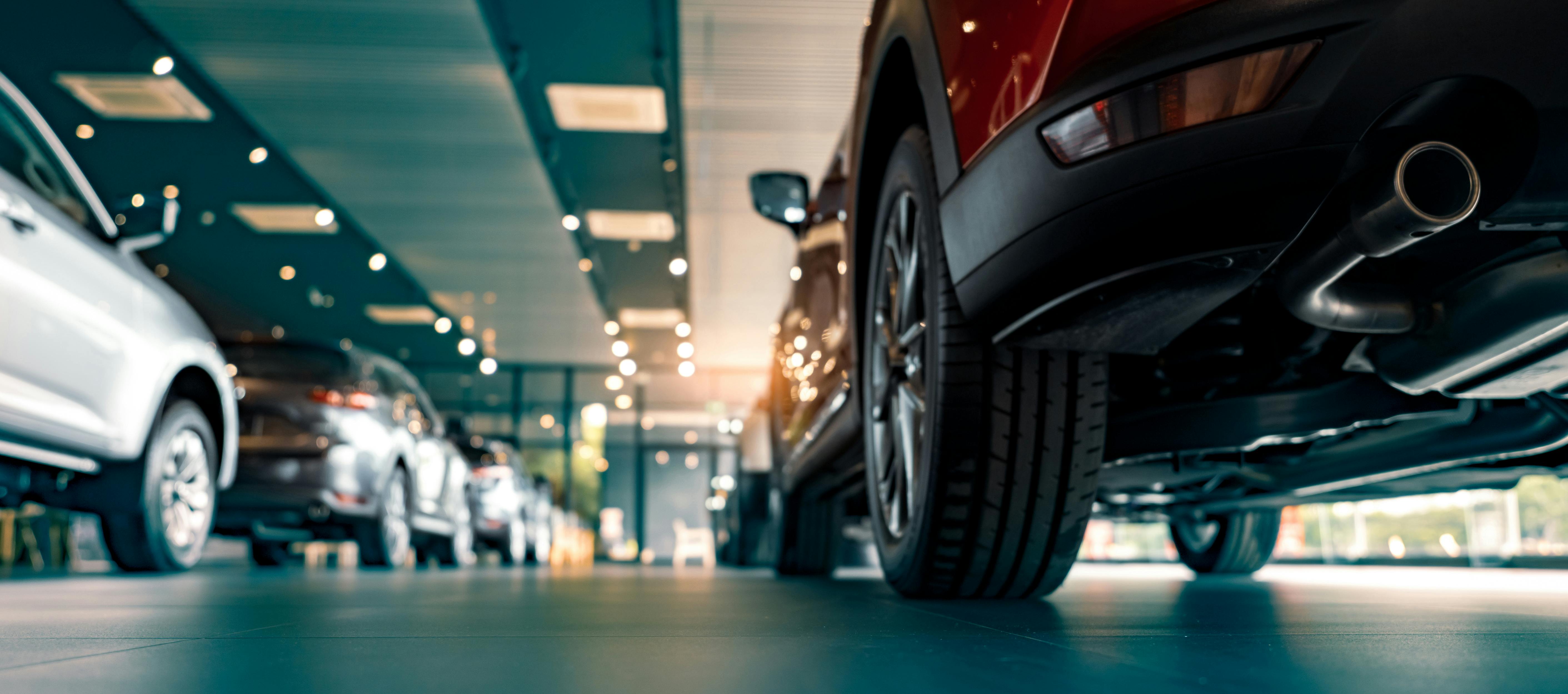 Vehicle in Car Showroom