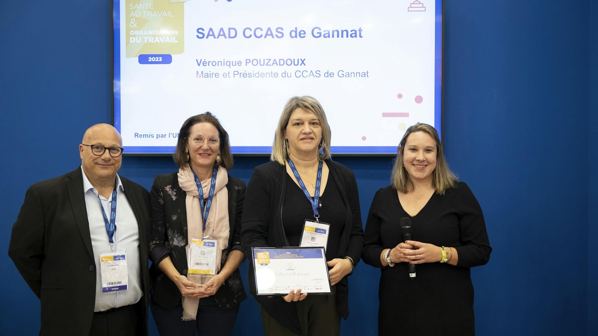 PSMT 2023 remise du prix Santé au travail et organisation du travail au CCAS de Gannat
