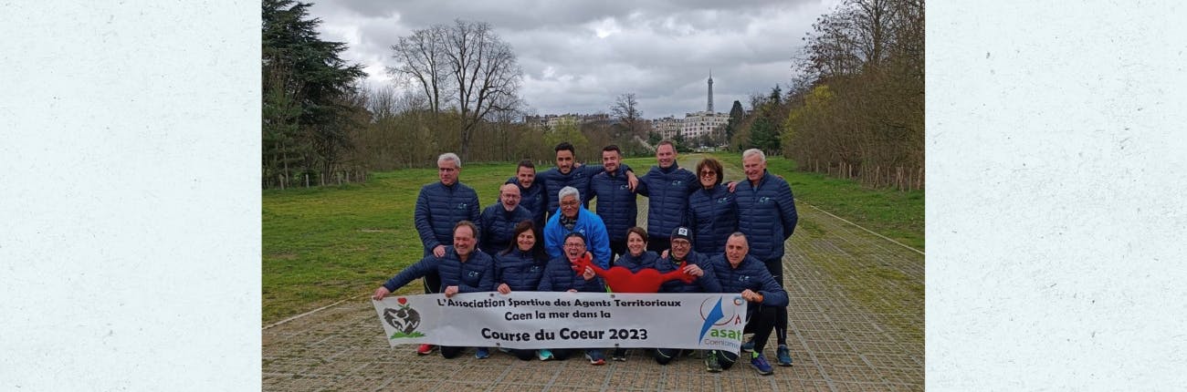 Course du cœur 2023 : toute l’équipe ASAT-MNT avec Anel Innette, vice-président de la MNT