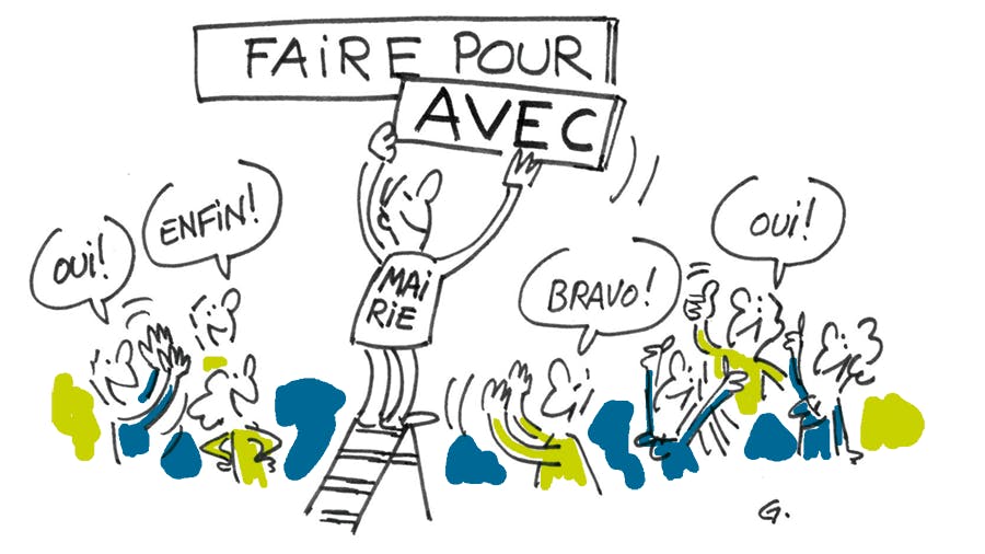 Faire pour, faire avec.