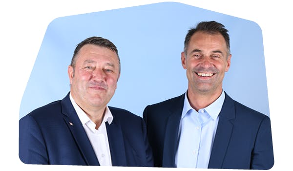 Didier Bée et Laurent Adouard, président et directeur général de la MNT