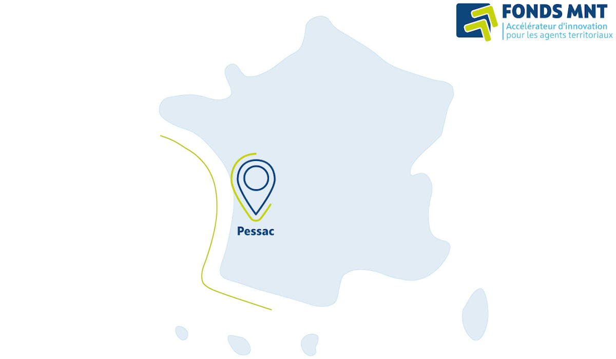 Localisation de la ville de Pessac sur la carte de France