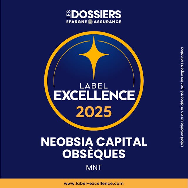 Logo label d'excellence 2025 - Neobsia capital obsèques