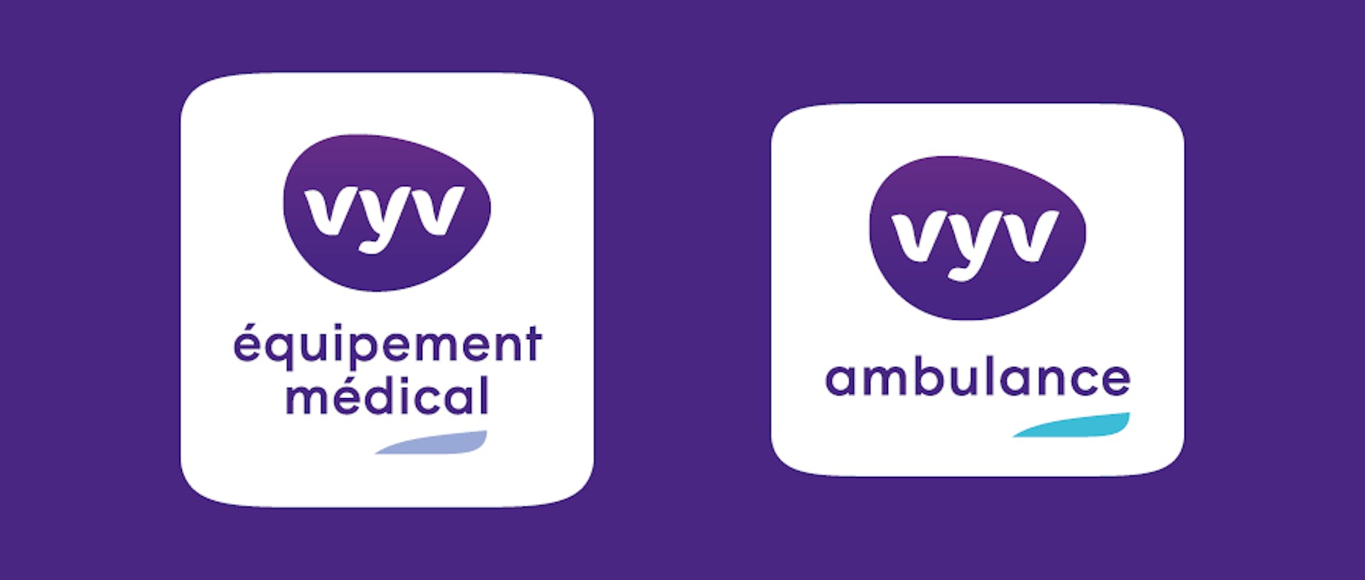 Logos VYV Equipement Médical et VYV Ambulance