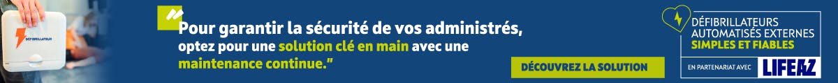 "Pour garantir la sécurité de vos administrés, optez pour une solution clé en main avec une maintenance continue." Découvrez la solution Lifeaz.