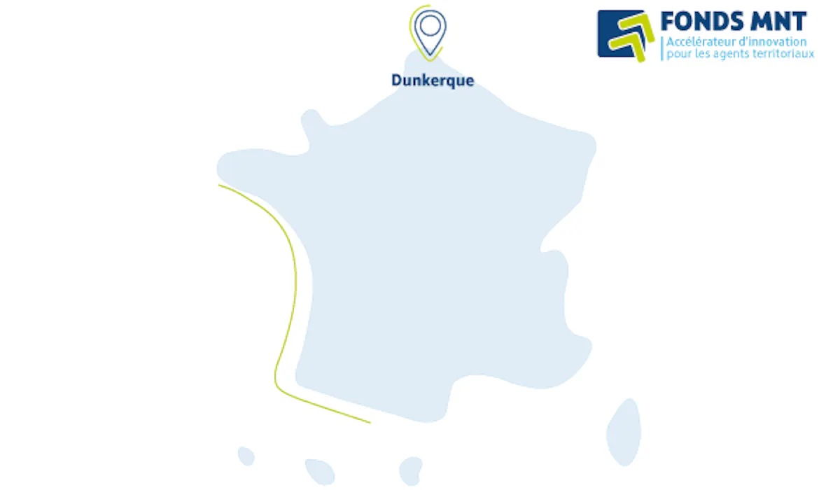 Fonds MNT, localisation de Dunkerque sur une carte de France
