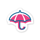 Picto parapluie rose