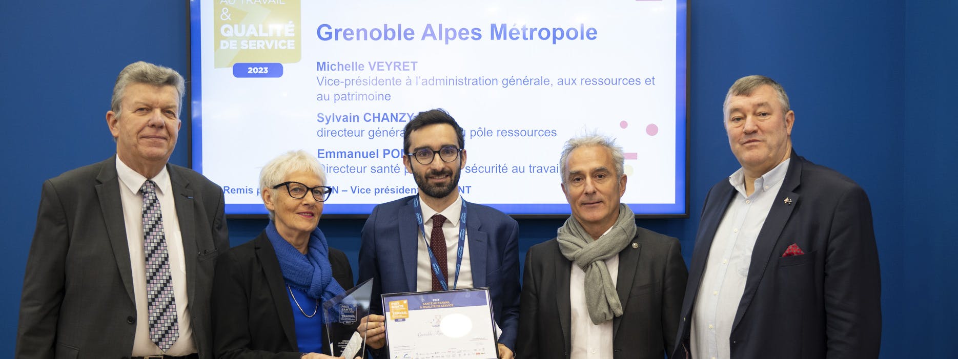 PSMT 2023 remise du prix Santé au travail et qualité de service à Grenoble-Alpes-Métropole