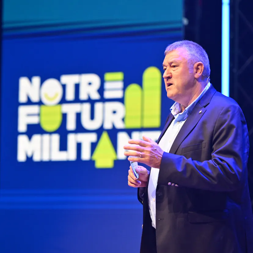 Didier Bée, président de la MNT, à l'AG 2026 à Nîmes