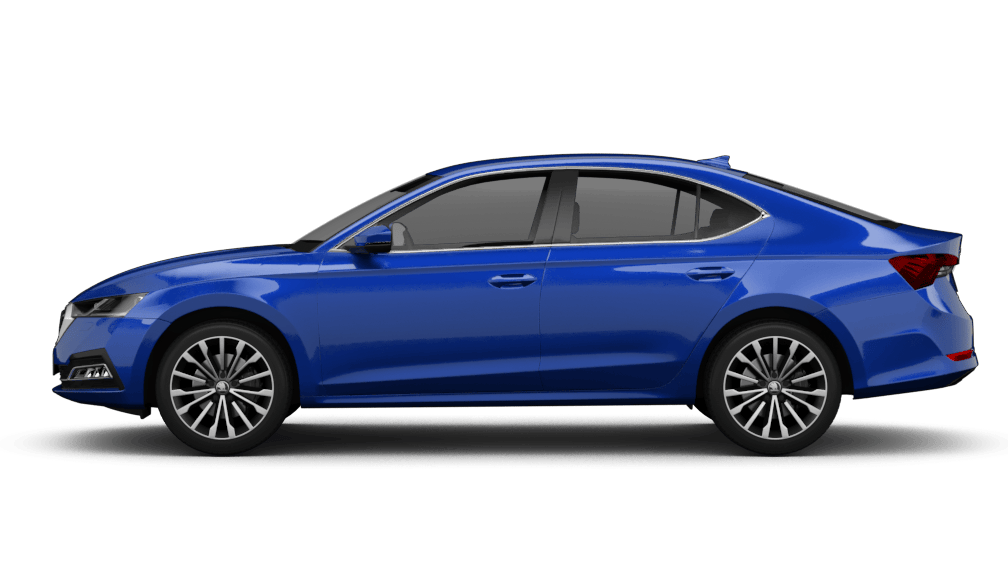 Škoda Octavia Diesel in Blau, seitliche Ansicht