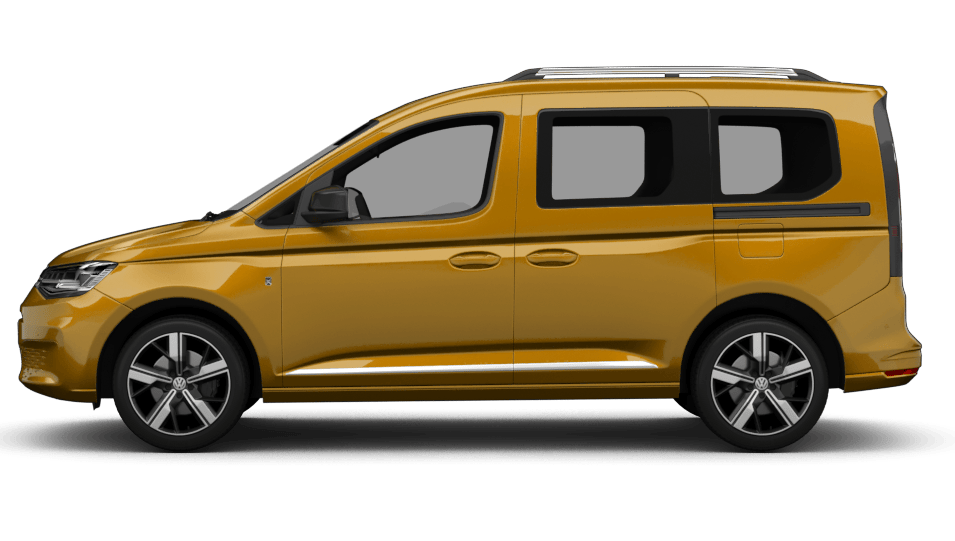 VW Caddy in Goldgelb