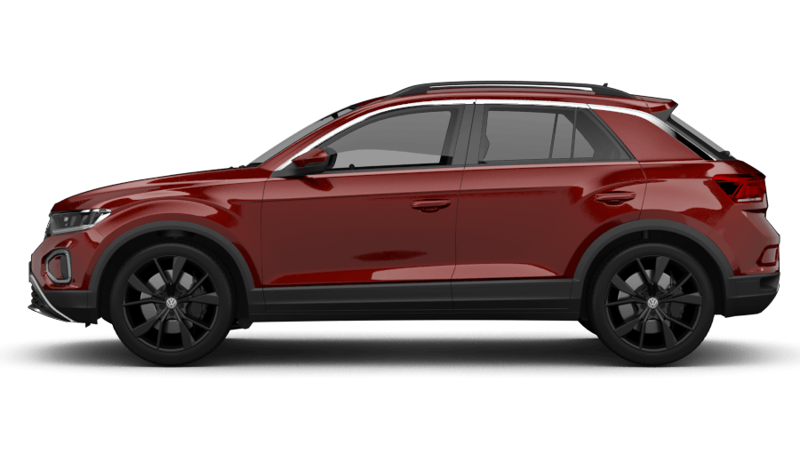VVW T-Roc in Rot, seitliche Ansicht