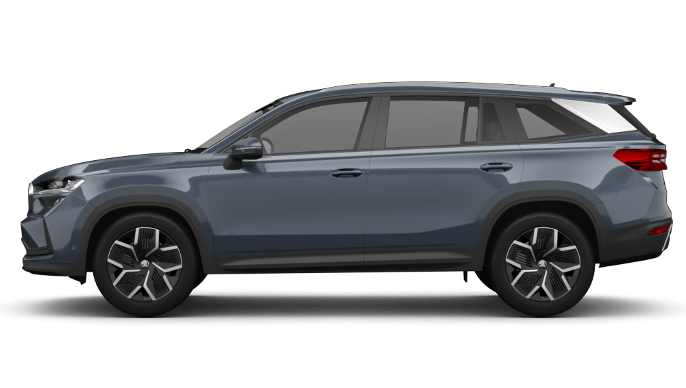 Škoda Kodiaq Sportline in Grau, seitliche Ansicht