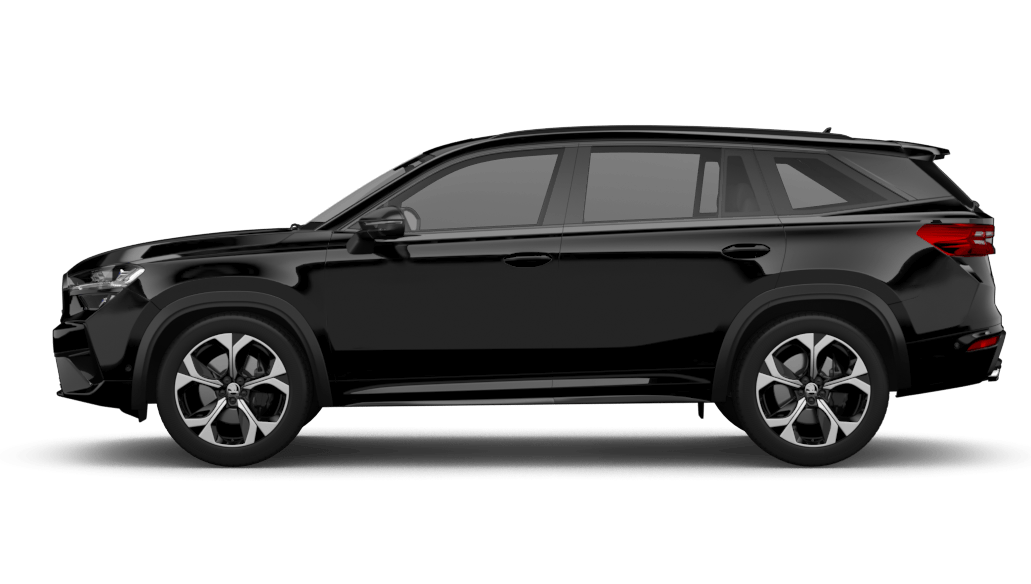 Škoda Kodiaq Sportline in Schwarz, seitliche Ansicht