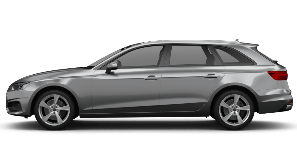 Audi A4 Quattro Avant in Grau, seitliche Ansicht