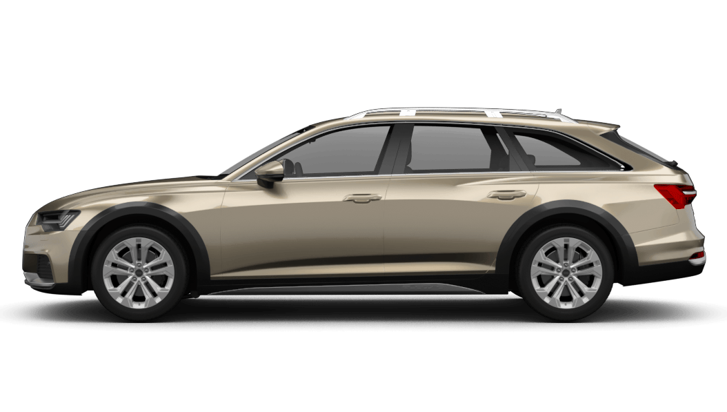 Audi A6 Allroad in Gold, seitliche Ansicht