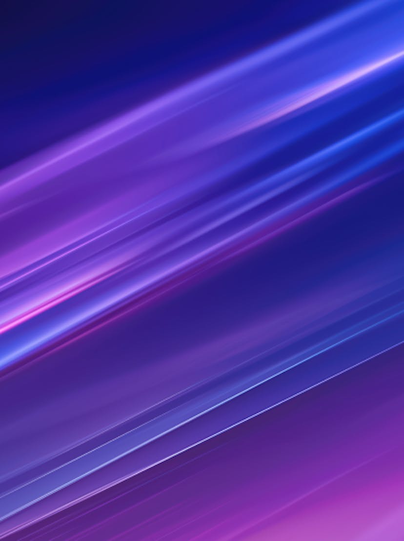 Abstract background with smooth, diagonal streaks in vibrant blue and purple gradient hues. The dynamic, flowing lines create a sense of motion and energy, perfect for modern design themes, technology backgrounds, and digital artwork, conveying innovation and creativity.