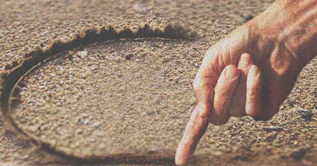 in the sand