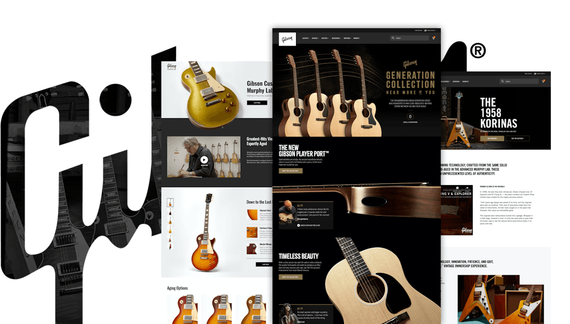 Images from the Gibson.com experience