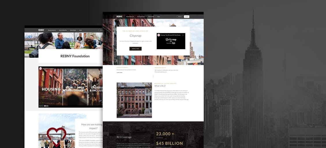 REBNY website screens