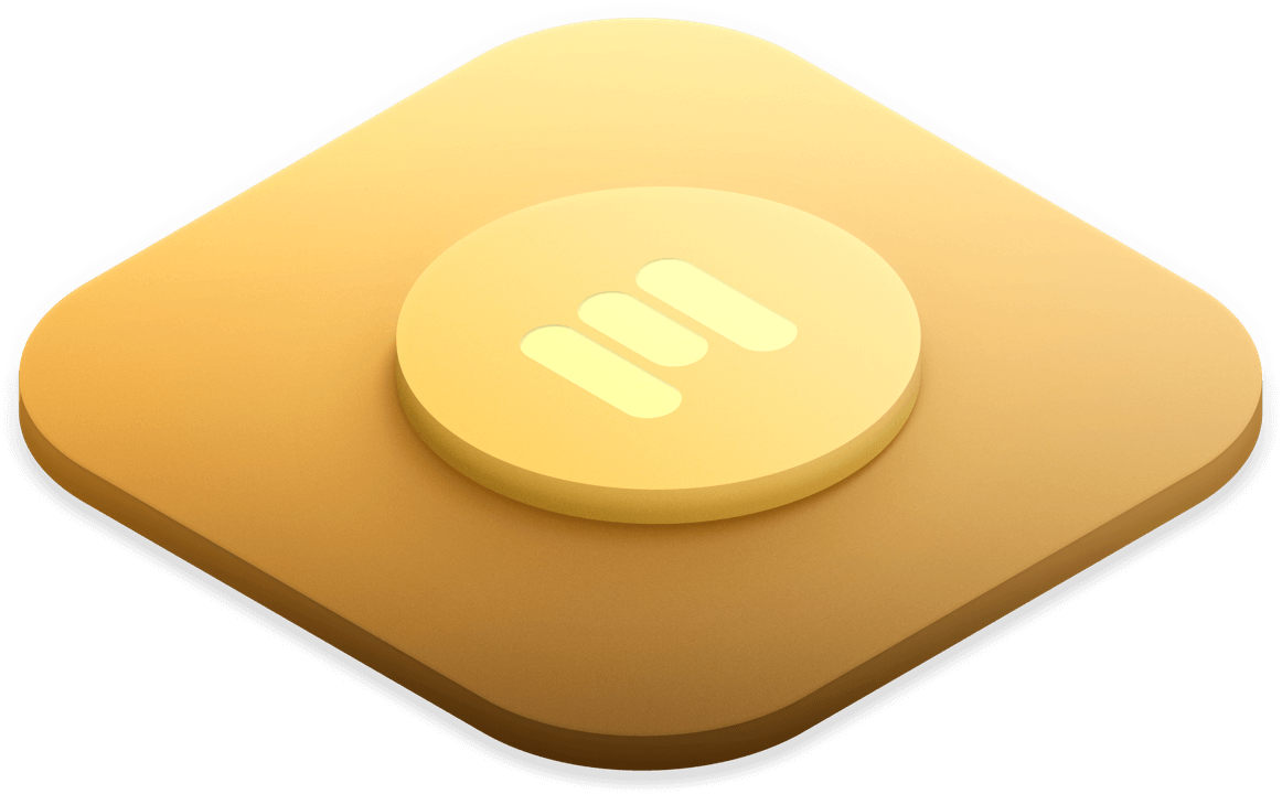 Gold app icon with Modus logo