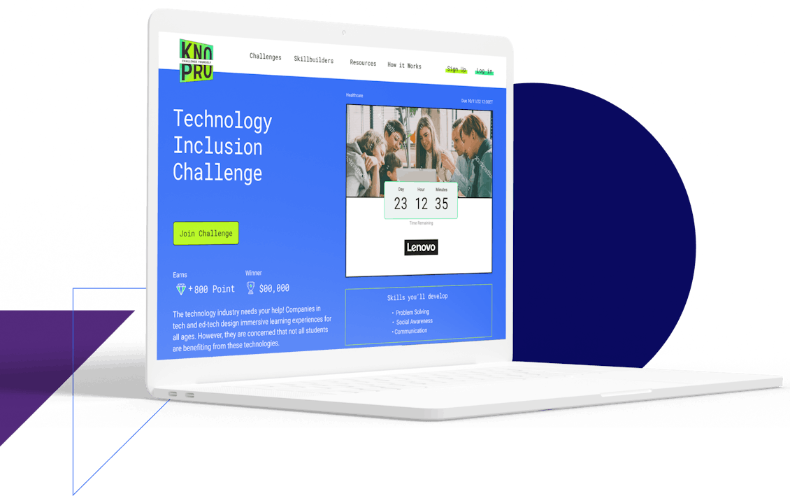 NAF KnoPro site on a laptop