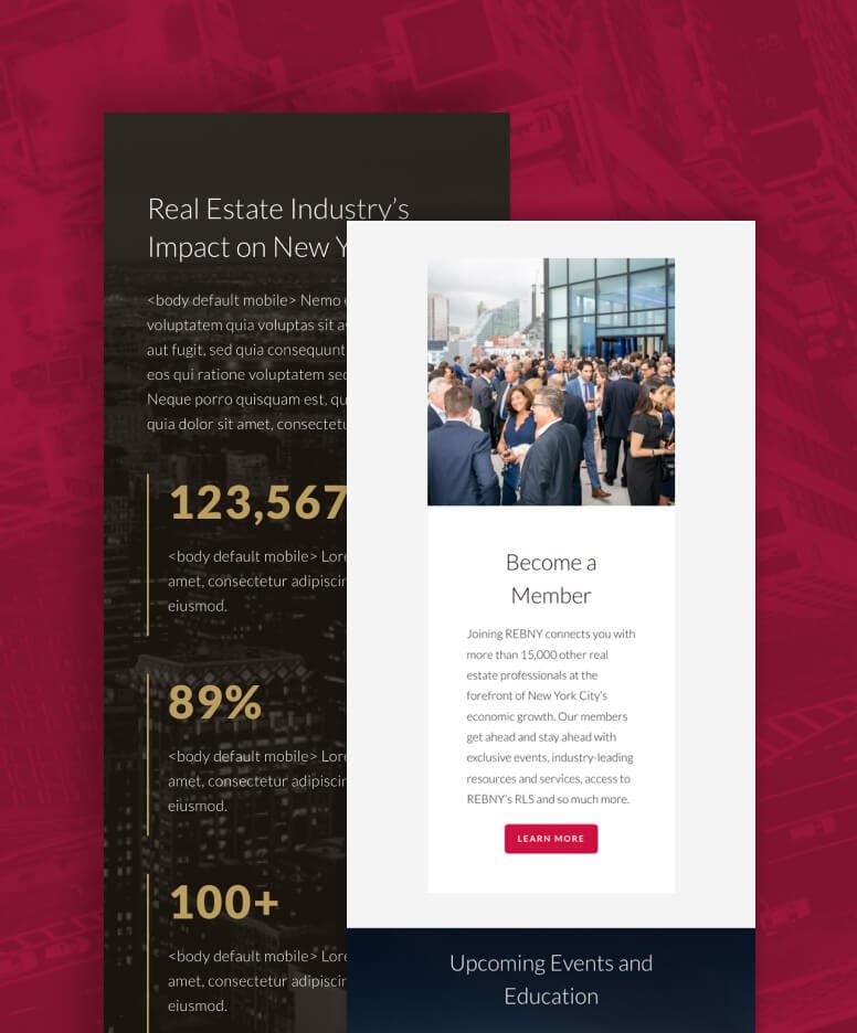REBNY website screens
