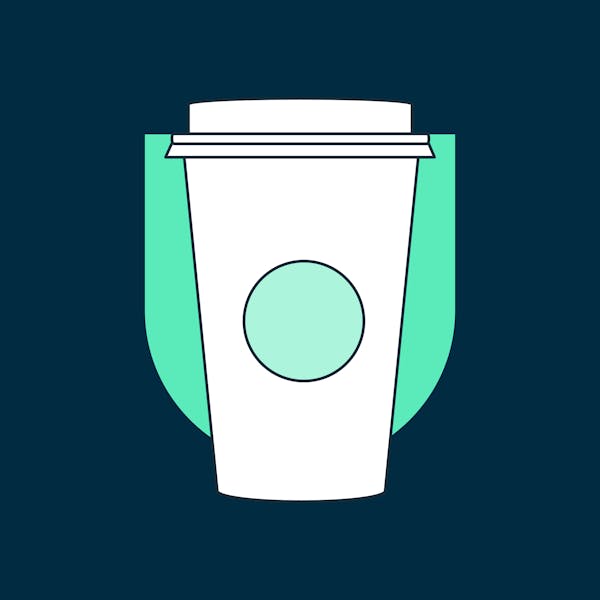 Geometric illustration of a generic coffee cup