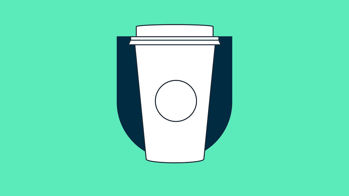 Geometric illustration of a generic coffee cup