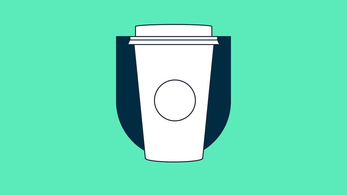 Geometric illustration of a generic coffee cup