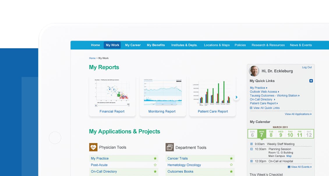 My reports screen from the Cleveland Clinic site