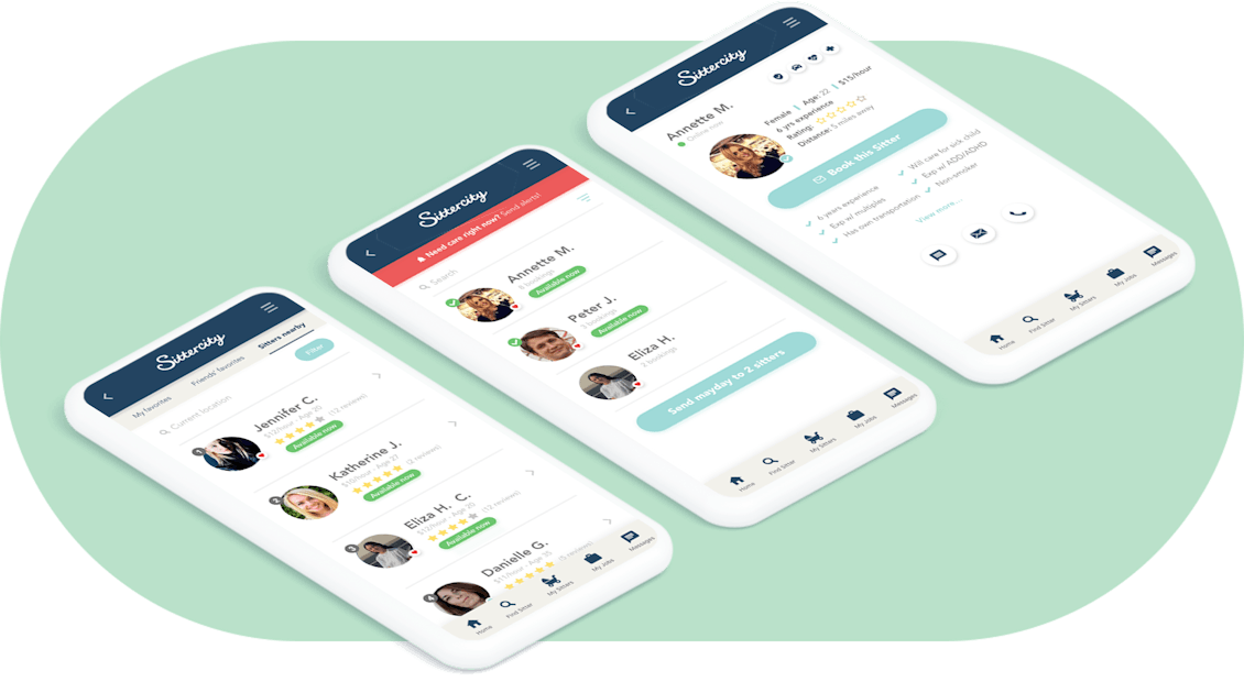 Siitercity screens site on three diferent phones