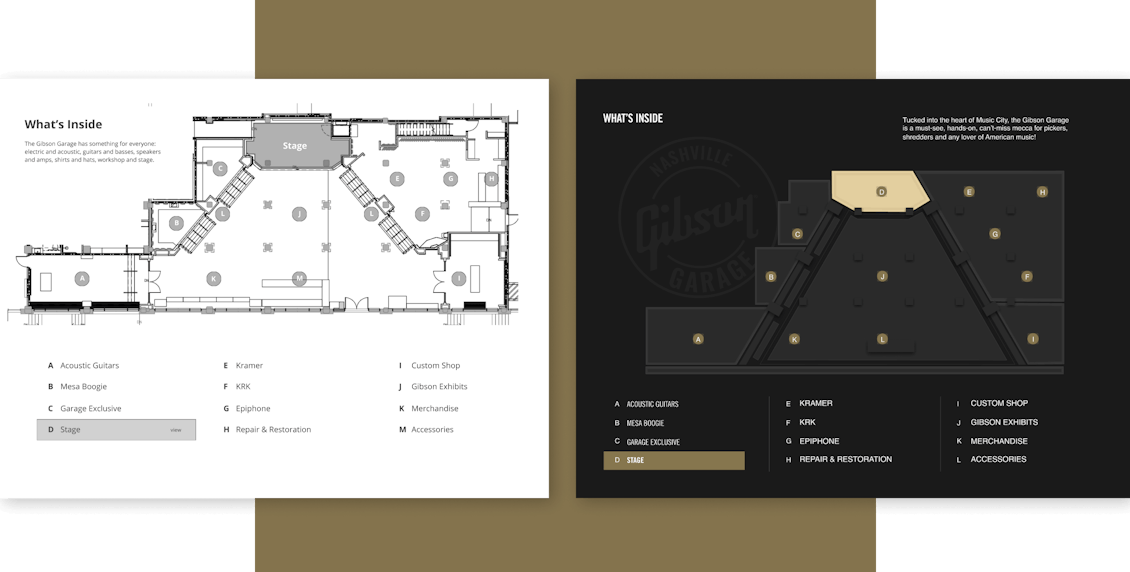 Gibson store map