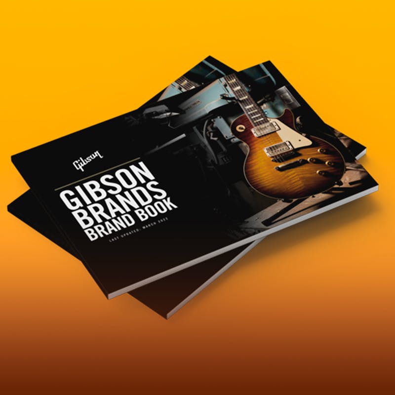 Stacked Gibson brand books