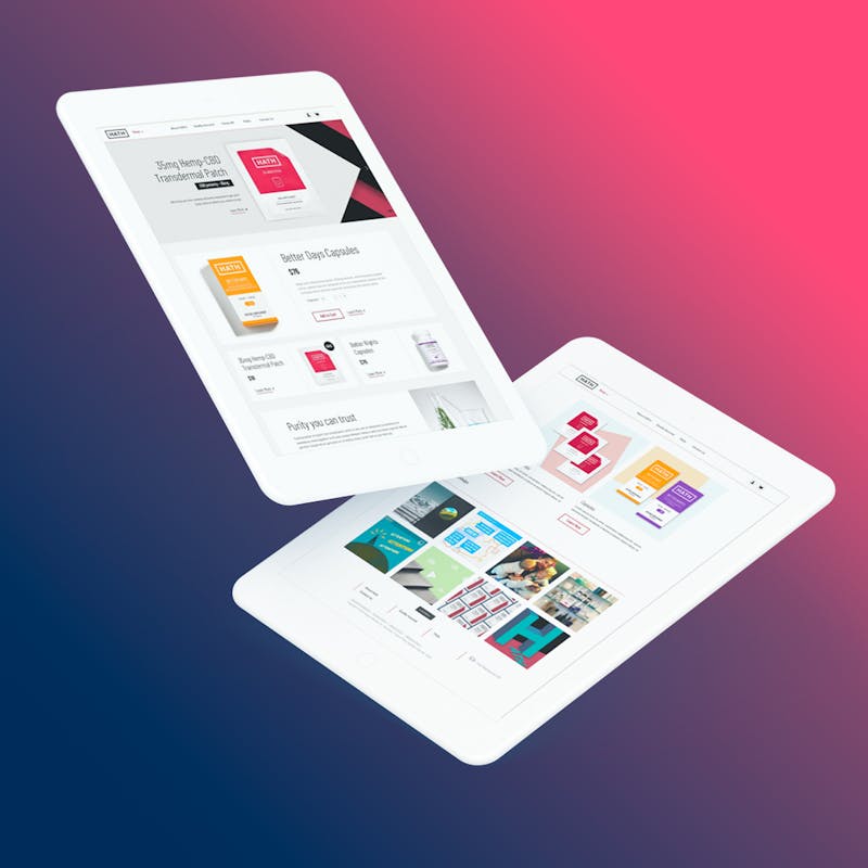 Hath CBD site on tablet screens